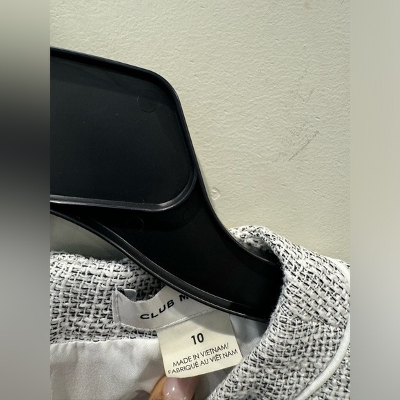 Club Monaco Tweed Sheath Dress, Black and White sz 10 Used once ✨✨🔥🔥 - Picture 3 of 4